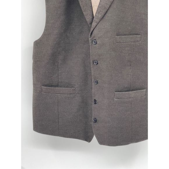 Greg Norman Waistcoat Suit Vest Men Size 44 Brown Button Down - Picture 3 of 10